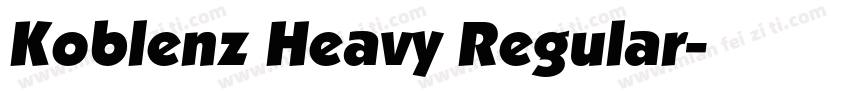 Koblenz Heavy Regular字体转换